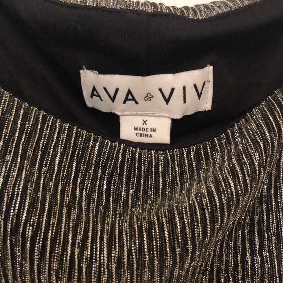 Ava & Viv Sleeveless Gold Dress - Picture 3 of 7